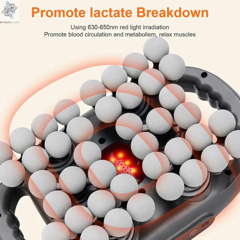 42-Heads Fascia Gun High-Frequency Vibration Body Massage Gun Back and Waist Massager Neck Shoulder Massager Muscle masajeador Ai-TechWorld 