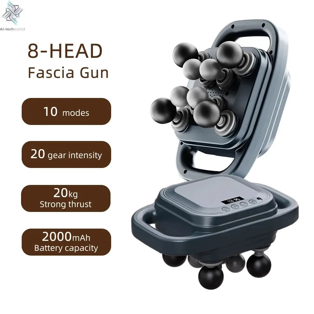 42-Heads Fascia Gun High-Frequency Vibration Body Massage Gun Back and Waist Massager Neck Shoulder Massager Muscle masajeador Ai-TechWorld 