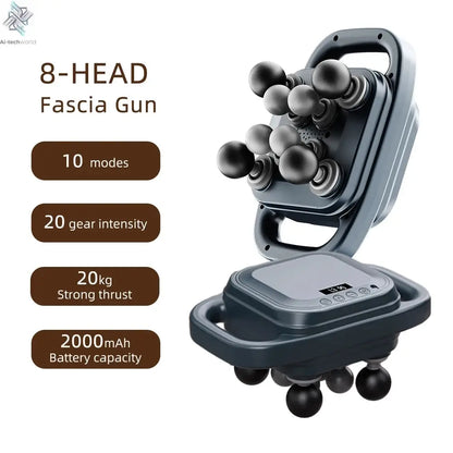 42-Heads Fascia Gun High-Frequency Vibration Body Massage Gun Back and Waist Massager Neck Shoulder Massager Muscle masajeador Ai-TechWorld 