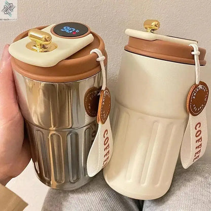 450ML Stainless Steel Thermo Water Bottle LED Temperature Display Coffee Cup Keep Cold and Heat Thermal Mug Travel Vacuum Flask Ai-TechWorld 