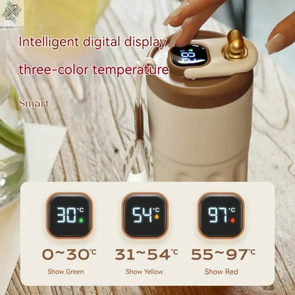 450ML Stainless Steel Thermo Water Bottle LED Temperature Display Coffee Cup Keep Cold and Heat Thermal Mug Travel Vacuum Flask Ai-TechWorld 