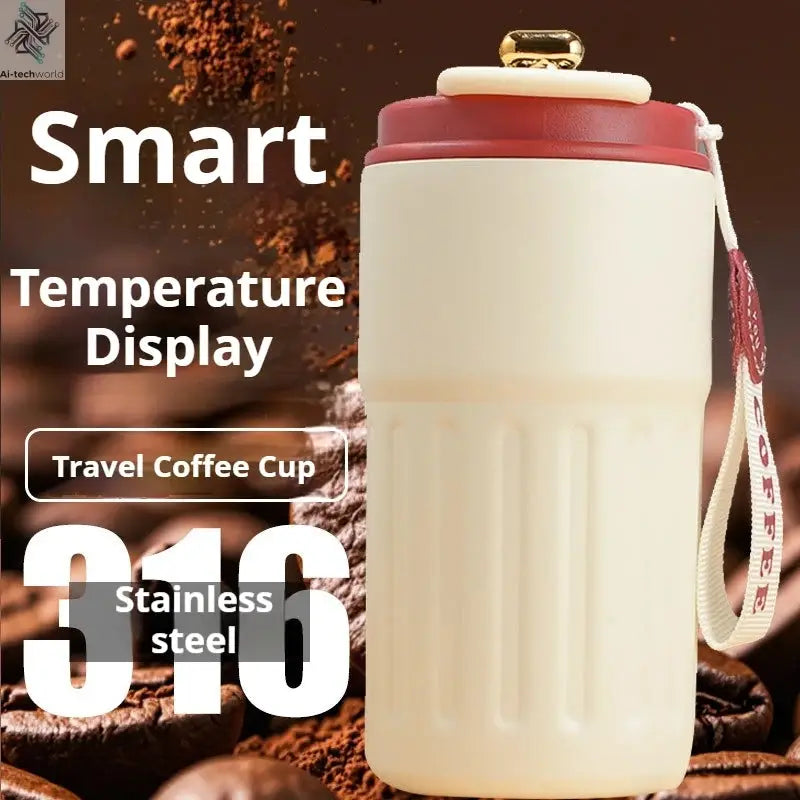 450ML Stainless Steel Thermo Water Bottle LED Temperature Display Coffee Cup Keep Cold and Heat Thermal Mug Travel Vacuum Flask Ai-TechWorld 