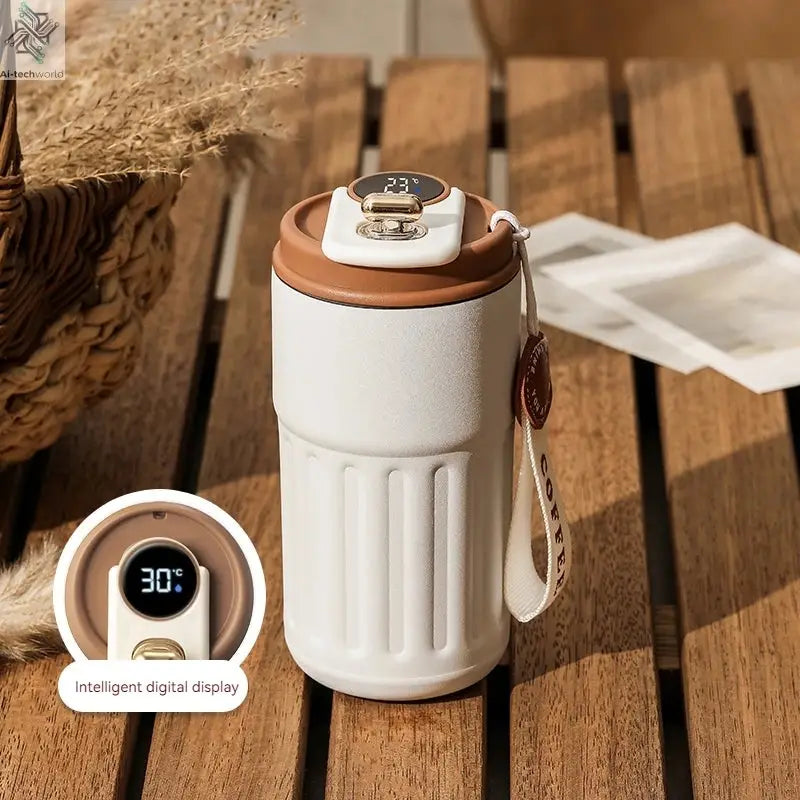 450ML Stainless Steel Thermo Water Bottle LED Temperature Display Coffee Cup Keep Cold and Heat Thermal Mug Travel Vacuum Flask Ai-TechWorld 