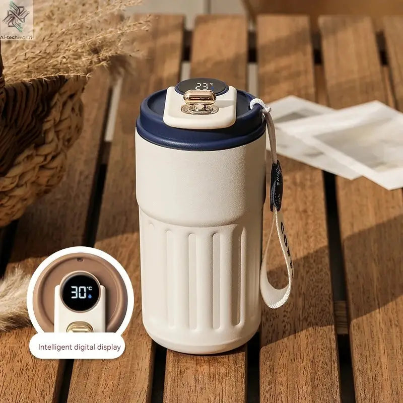 450ML Stainless Steel Thermo Water Bottle LED Temperature Display Coffee Cup Keep Cold and Heat Thermal Mug Travel Vacuum Flask Ai-TechWorld 
