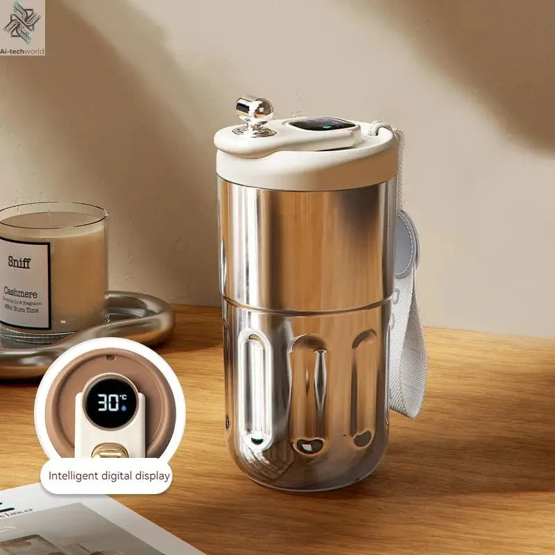 450ML Stainless Steel Thermo Water Bottle LED Temperature Display Coffee Cup Keep Cold and Heat Thermal Mug Travel Vacuum Flask Ai-TechWorld 