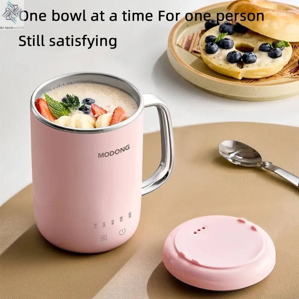 450ml Electric Kettle Cooking Pot Portable Heating Cup Stew Cup Travel Multicooker Hotpot Office Health Preserving Pot 220V Ai-TechWorld 