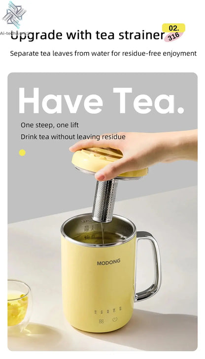 450ml Electric Kettle Cooking Pot Portable Heating Cup Stew Cup Travel Multicooker Hotpot Office Health Preserving Pot 220V Ai-TechWorld 