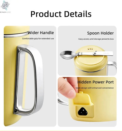 450ml Electric Kettle Cooking Pot Portable Heating Cup Stew Cup Travel Multicooker Hotpot Office Health Preserving Pot 220V Ai-TechWorld 