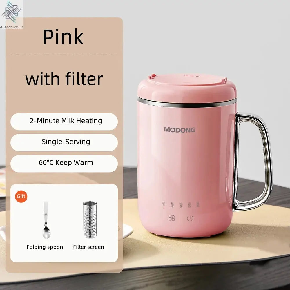 450ml Electric Kettle Cooking Pot Portable Heating Cup Stew Cup Travel Multicooker Hotpot Office Health Preserving Pot 220V Ai-TechWorld 