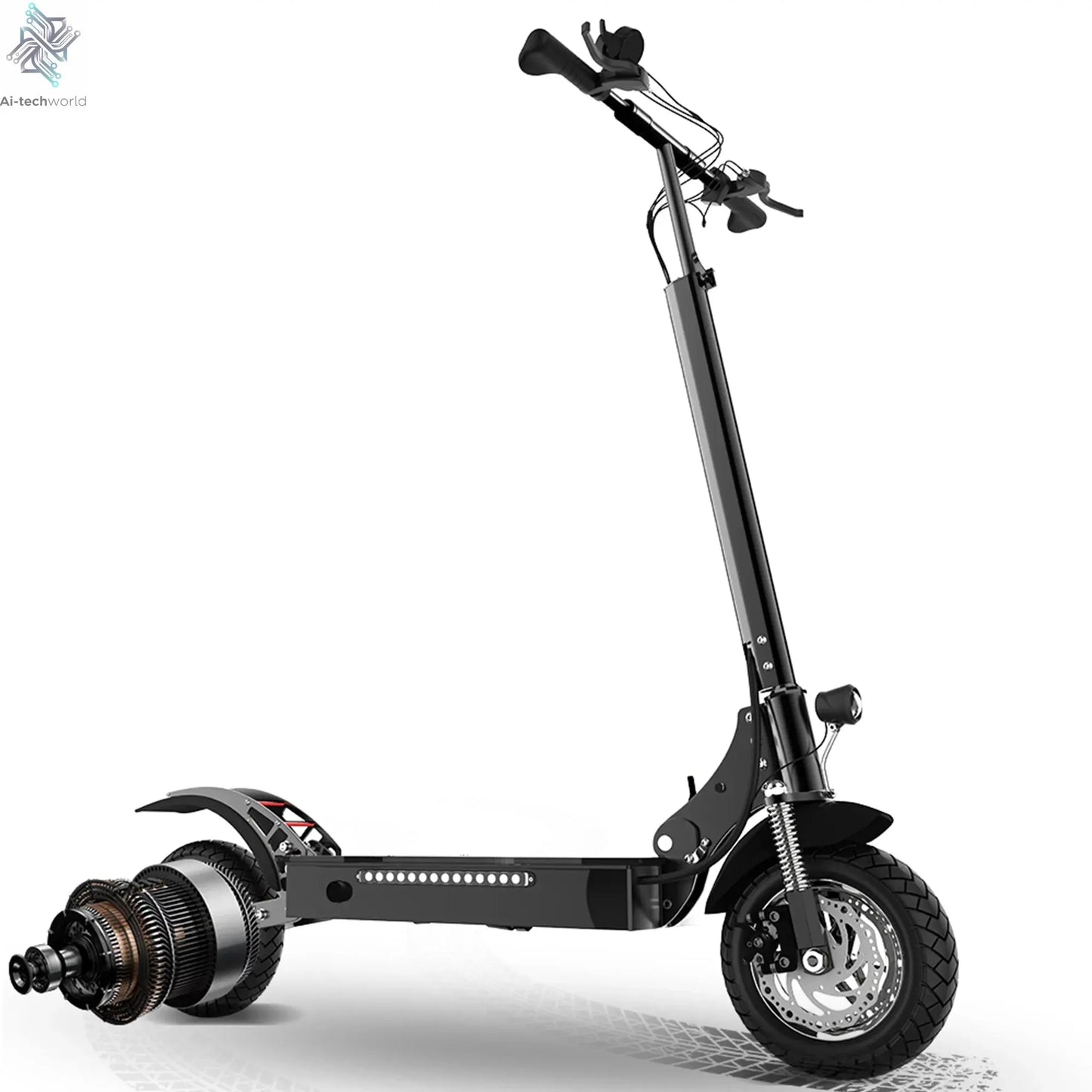 48-72V Electric Scooter for Adults 90KM/H 10-11''Tubeless Off Road Tire Hydraulic / SpringSuspension Foldable Escooter with Seat Ai-TechWorld 