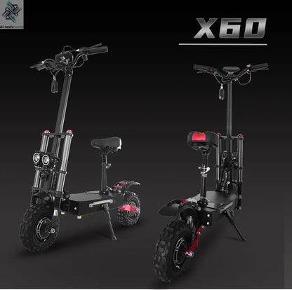 48-72V Electric Scooter for Adults 90KM/H 10-11''Tubeless Off Road Tire Hydraulic / SpringSuspension Foldable Escooter with Seat Ai-TechWorld 