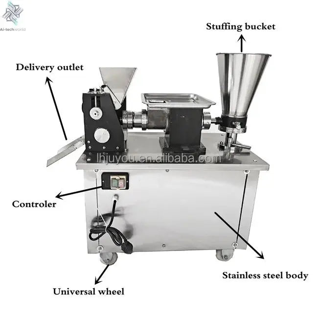 4800pcs/h Automatic Momo Ravioli Folding Large Pie Maquina Para Hacer Somosa Empanada Spring Roll Dumpling Samosa Make Machine Ai-TechWorld 