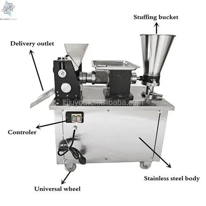 4800pcs/h Automatic Momo Ravioli Folding Large Pie Maquina Para Hacer Somosa Empanada Spring Roll Dumpling Samosa Make Machine Ai-TechWorld 