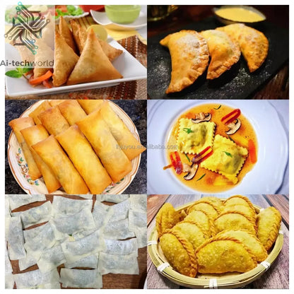 4800pcs/h Automatic Momo Ravioli Folding Large Pie Maquina Para Hacer Somosa Empanada Spring Roll Dumpling Samosa Make Machine Ai-TechWorld 