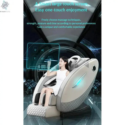 4D Full Body Massage Chair 2025 Zero Gravity SL-Track Shiatsu with Bluetooth Speaker AI Control for Deep Tissue Relaxation Ai-TechWorld 