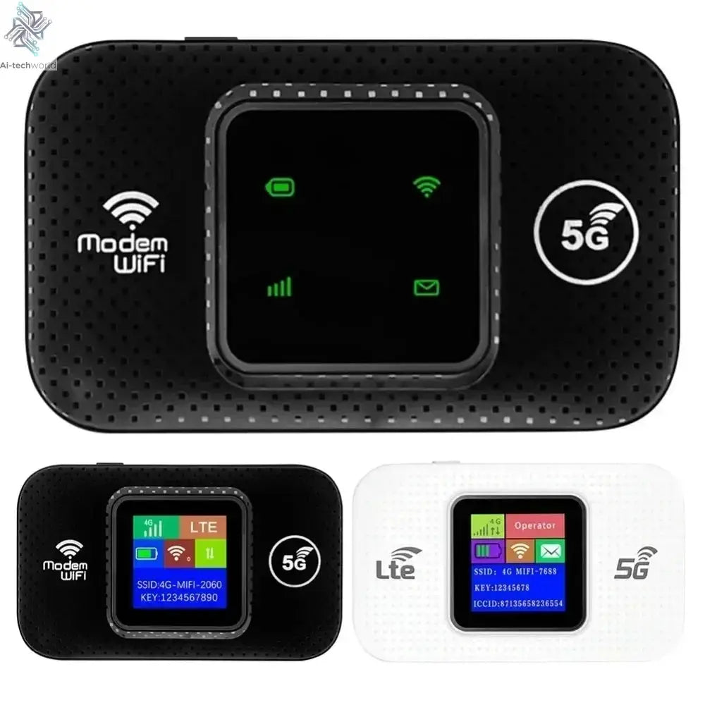 4G 5G WiFi 6 Mobile Hotspot Router Support 10 Users with SIM Card Slot Wireless Router Portable WiFi Hotspot for Home Travel Ai-TechWorld 