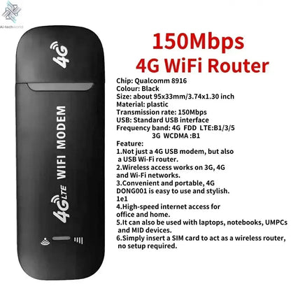 4G 5G WiFi 6 Mobile Hotspot Router Support 10 Users with SIM Card Slot Wireless Router Portable WiFi Hotspot for Home Travel Ai-TechWorld 