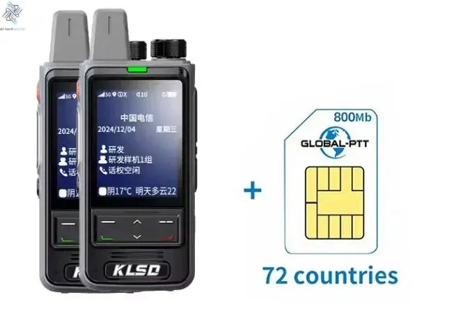 4G POC GPS Walkie Talkie Lightweight Slim Design 5000km Long Digital Two-Way for Radio for Outdoor Sports Ai-TechWorld 