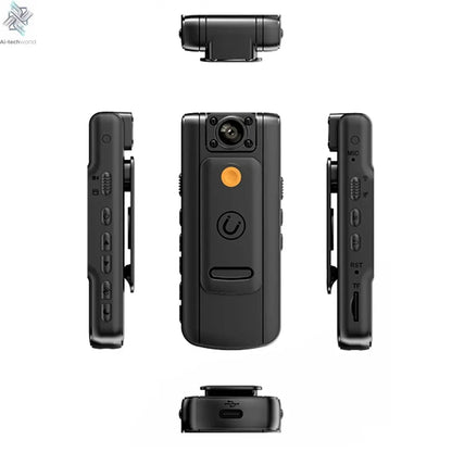 4K 1080P HD Wifi Mini Camera Handheld Back Clip Law Enforcement IR Night Vision Smart Portable Camera Car Recorder Ai-TechWorld 