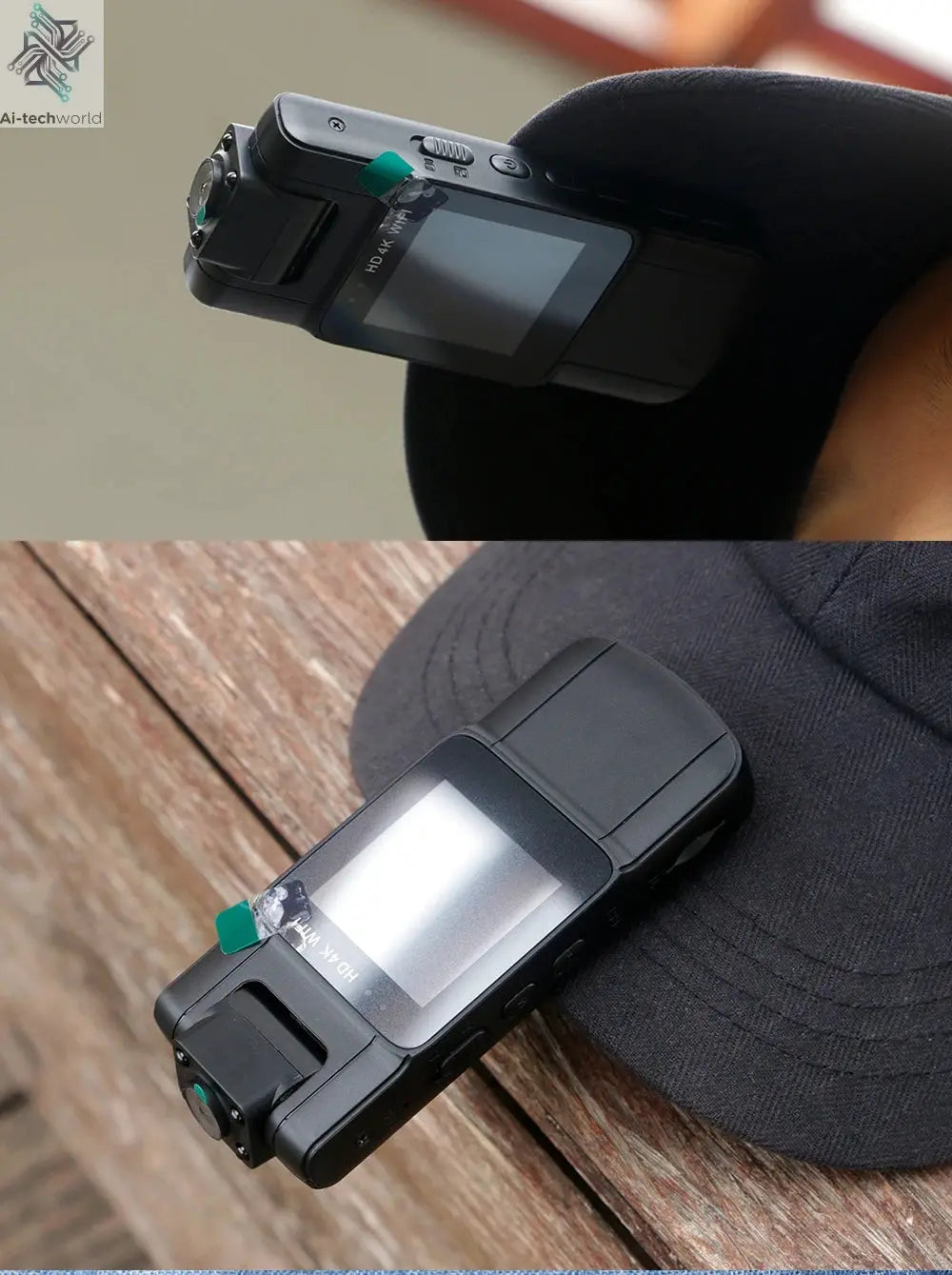 4K 1080P HD Wifi Mini Camera Handheld Back Clip Law Enforcement IR Night Vision Smart Portable Camera Car Recorder Ai-TechWorld 