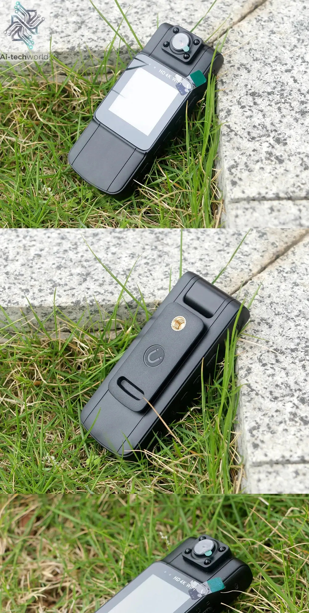 4K 1080P HD Wifi Mini Camera Handheld Back Clip Law Enforcement IR Night Vision Smart Portable Camera Car Recorder Ai-TechWorld 