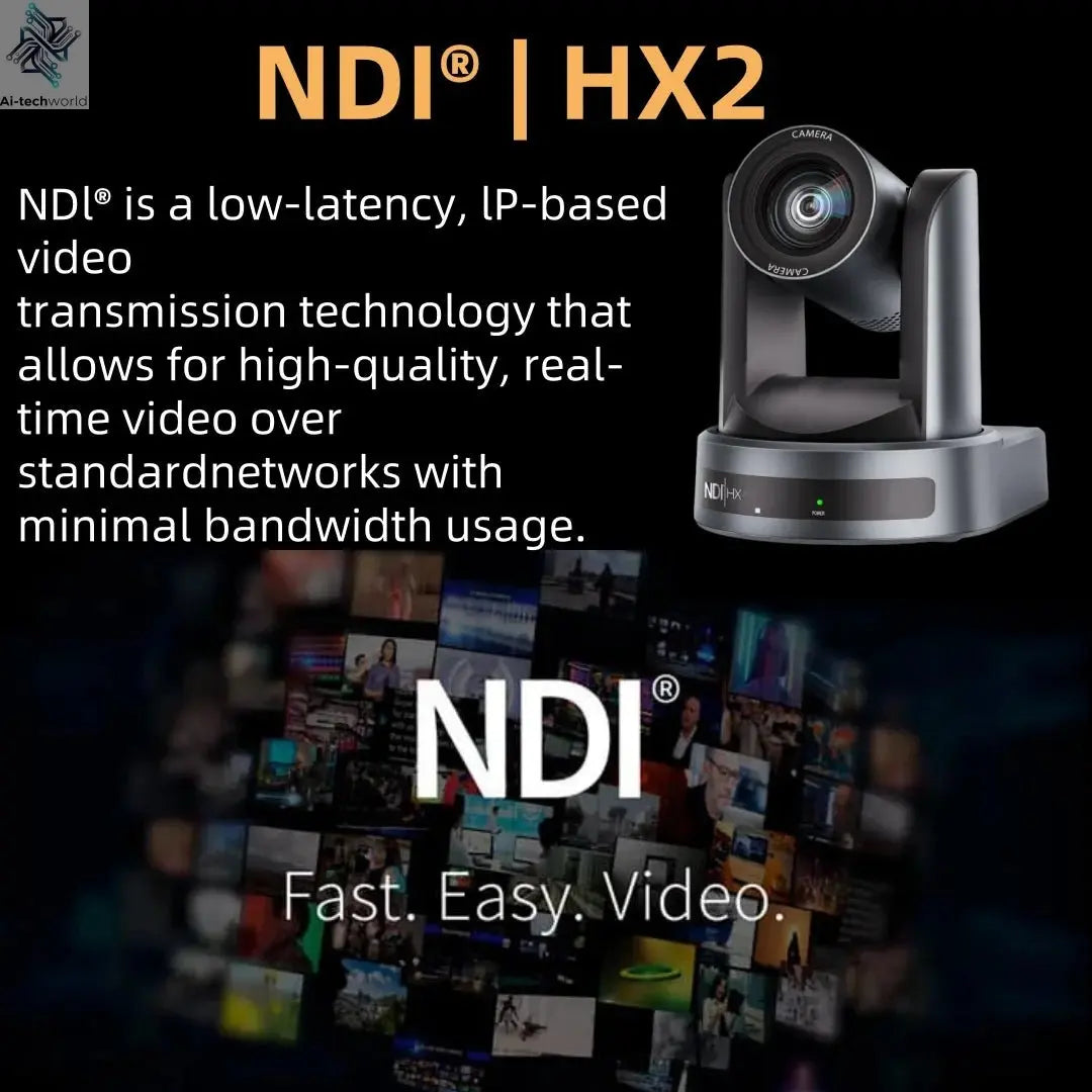4K 1080P NDI Conference Camera PTZ Video Live Streaming SDI HDMI USB IP POE 10X 20X zoom for Church NetMeeting Broadcast Youtube - Ai - TechWorld