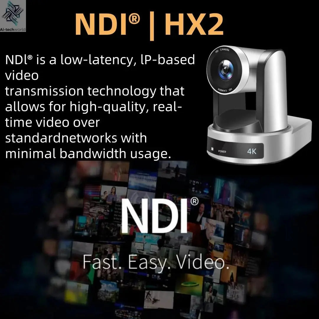 4K 1080P NDI Conference Camera PTZ Video Live Streaming SDI HDMI USB IP POE 10X 20X zoom for Church NetMeeting Broadcast Youtube - Ai - TechWorld