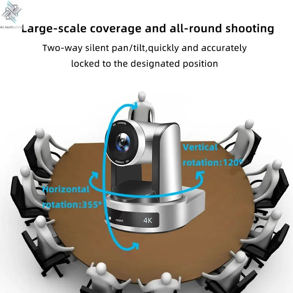 4K 1080P NDI Conference Camera PTZ Video Live Streaming SDI HDMI USB IP POE 10X 20X zoom for Church NetMeeting Broadcast Youtube - Ai - TechWorld