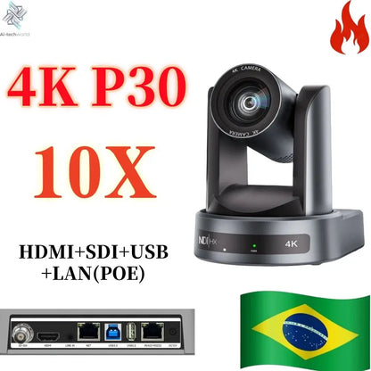 4K 1080P NDI Conference Camera PTZ Video Live Streaming SDI HDMI USB IP POE 10X 20X zoom for Church NetMeeting Broadcast Youtube - Ai - TechWorld