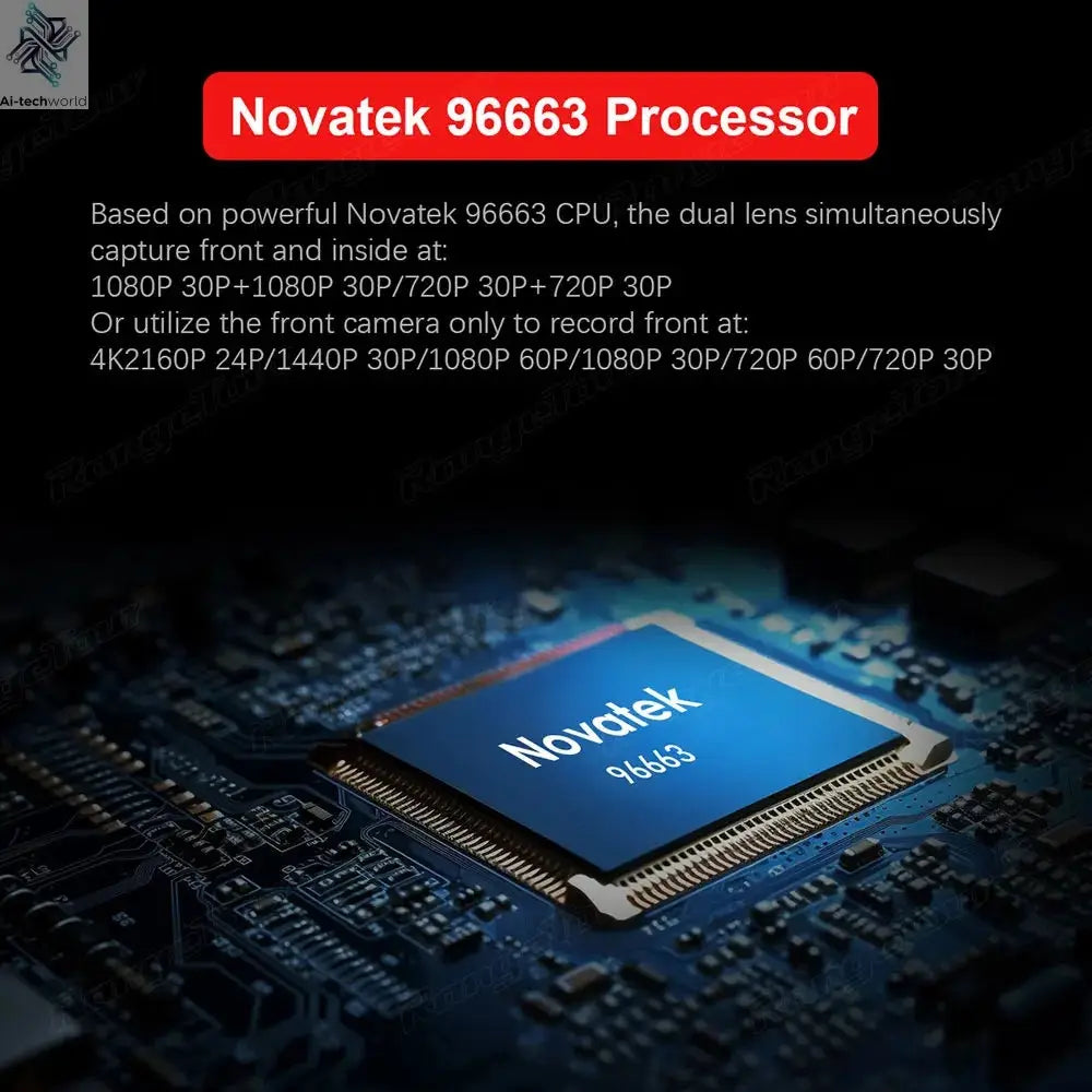 4K 2160P WIFI GPS Logger Dual Lens Car DVR Novatek 96663 Chip Sony image Sensor Night Vision Dual Camera Dash Cam Recorder D30H Ai-TechWorld 