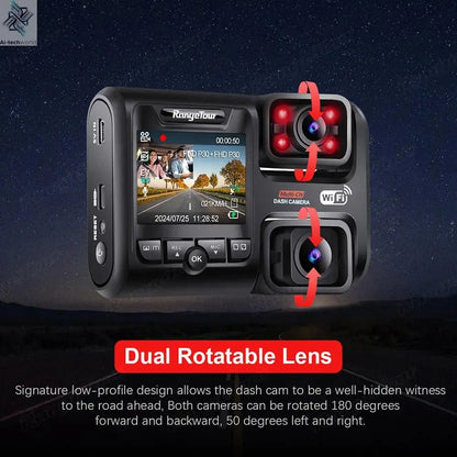 4K 2160P WIFI GPS Logger Dual Lens Car DVR Novatek 96663 Chip Sony image Sensor Night Vision Dual Camera Dash Cam Recorder D30H Ai-TechWorld 
