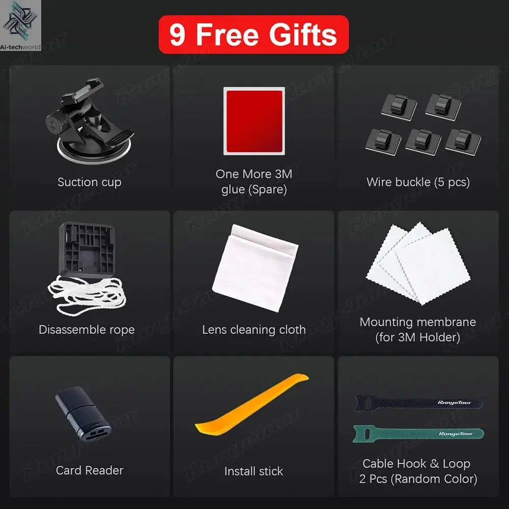 4K 2160P WIFI GPS Logger Dual Lens Car DVR Novatek 96663 Chip Sony image Sensor Night Vision Dual Camera Dash Cam Recorder D30H Ai-TechWorld 