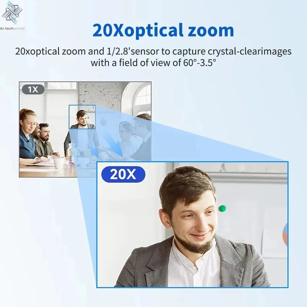 4K Conference Camera with 20X Optical Zoom – AI Auto - Tracking, 1080P/4K30fps - Ai - TechWorld