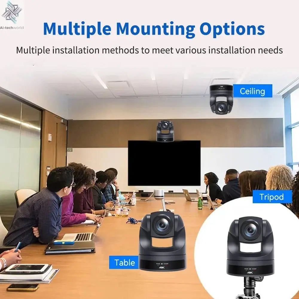 4K Conference Camera with 20X Optical Zoom – AI Auto - Tracking, 1080P/4K30fps - Ai - TechWorld
