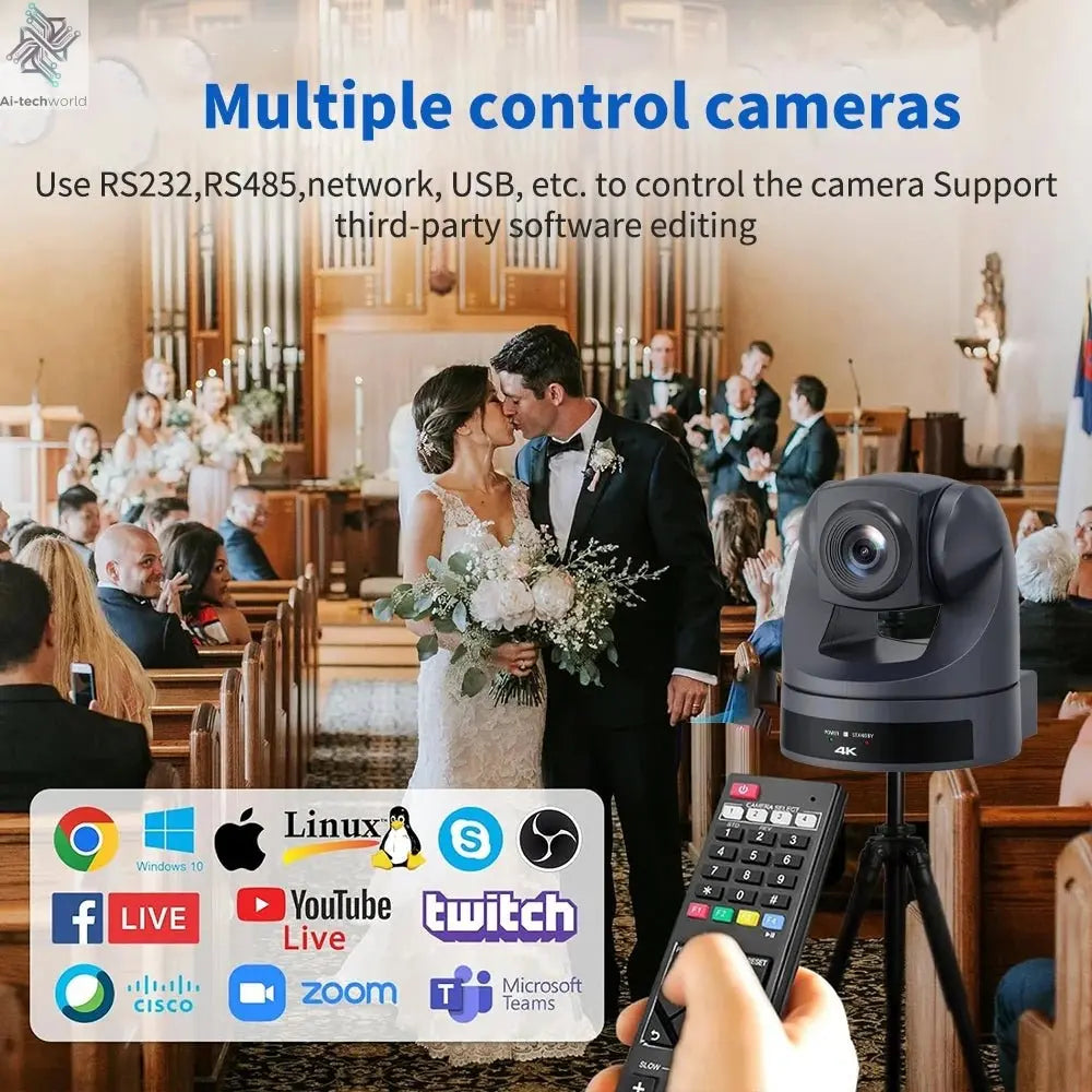 4K Conference Camera with 20X Optical Zoom – AI Auto - Tracking, 1080P/4K30fps - Ai - TechWorld