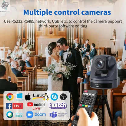 4K Conference Camera with 20X Optical Zoom – AI Auto - Tracking, 1080P/4K30fps - Ai - TechWorld
