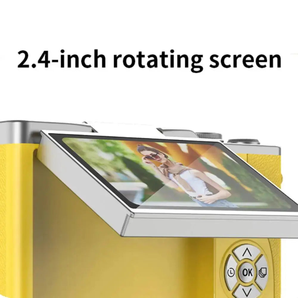 4K Digital Camera Beauty Filters 48MP HD Student CCD Camera CMOS Anti Shake 180° Flip Screen Selfie Camera for Kids Adults Gift - Ai-TechWorld