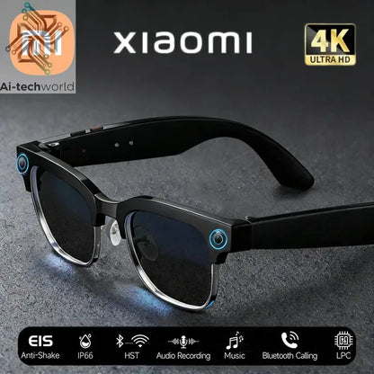 4K HD AI Smart Glasses 800w Pixel Multifunctional Camera Bluetooth Call Voice Assistant Music Player Smart Translation ﻿ - Ai-TechWorld