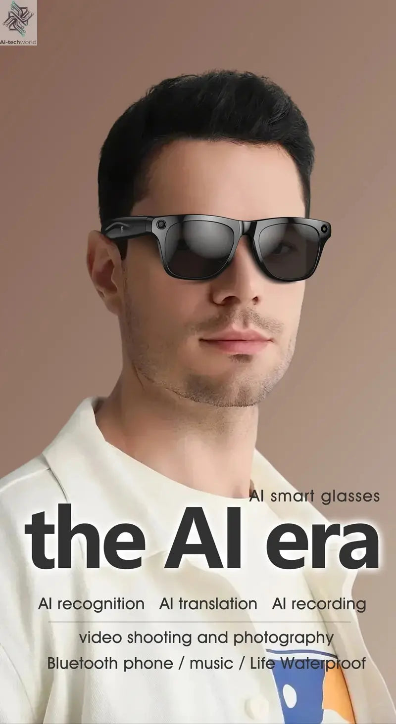 4K HD AI Smart Glasses 800w Pixel Multifunctional Camera Bluetooth Call Voice Assistant Music Player Smart Translation ﻿ - Ai-TechWorld