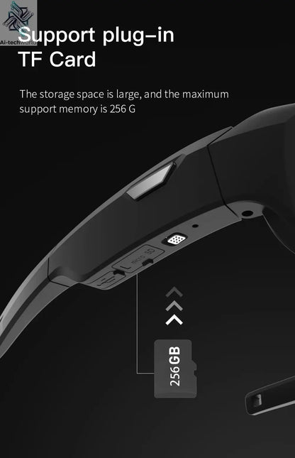 4K HD Glasses Camera Video Driving Record Cycling Video Smart Glasses With Eyewear Camcorder For Outdoor Mini Camera Ai-TechWorld 
