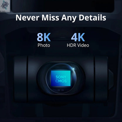 4K HDR Drone with 3 - Axis Gimbal, 8K Photo, AI Tracking, 10KM Range, Night Vision - Ai - TechWorld