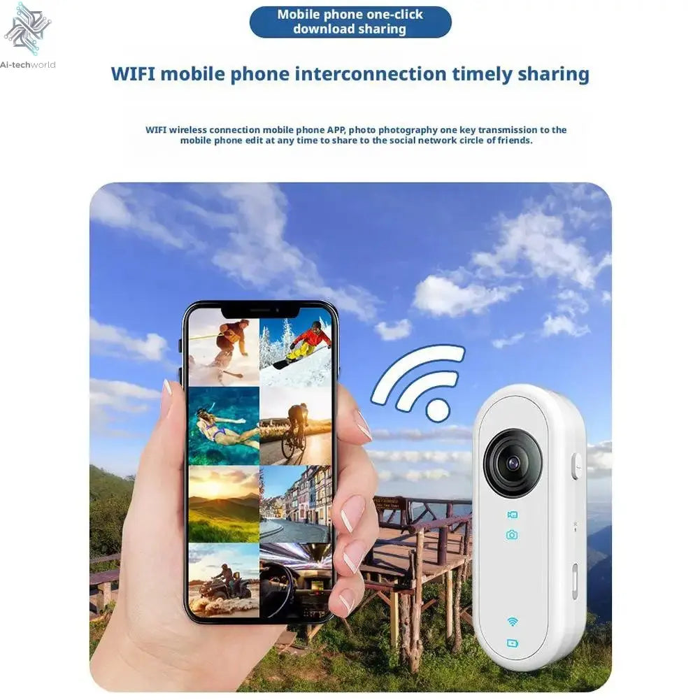 4K Mini Body Camera Portable Wearable Action Camera Hands-Free Waterproof Recording Camcorder For Cycling Motorcycle Vlogging Ai-TechWorld 