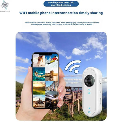 4K Mini Body Camera Portable Wearable Action Camera Hands-Free Waterproof Recording Camcorder For Cycling Motorcycle Vlogging Ai-TechWorld 