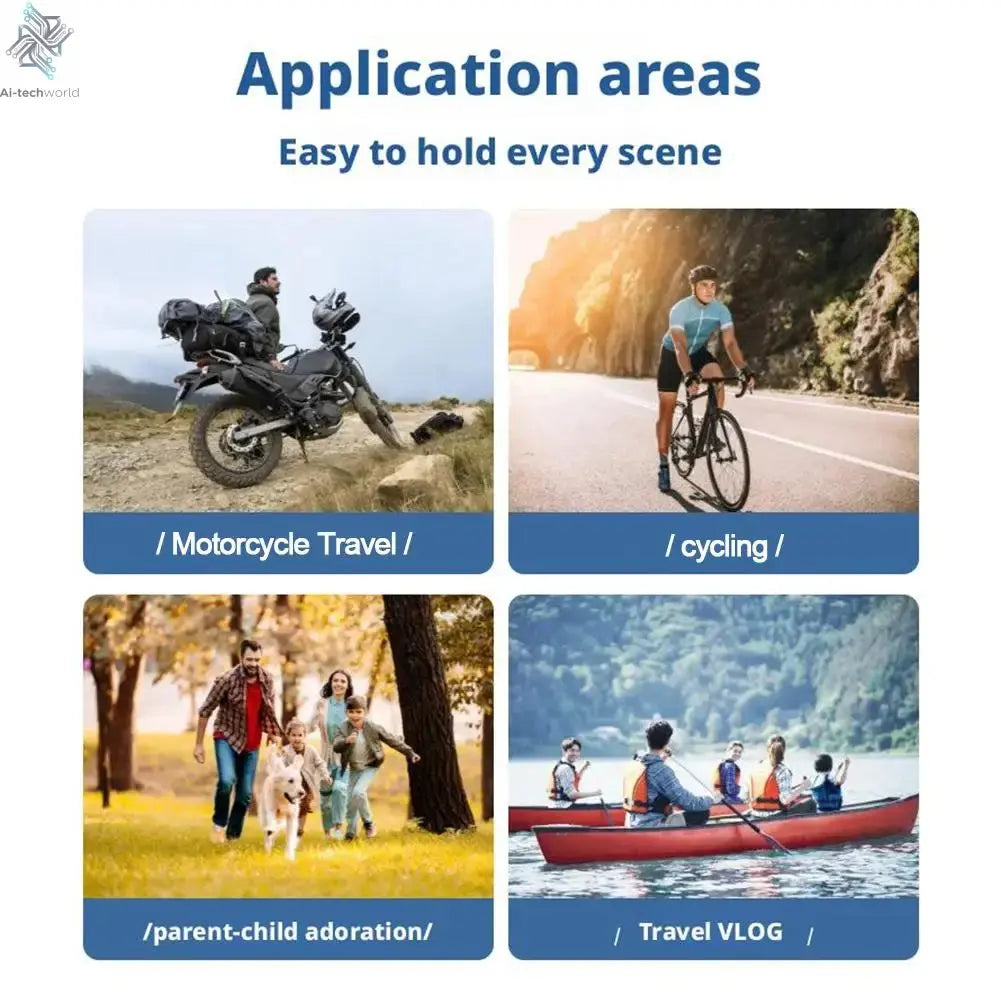 4K Mini Body Camera Portable Wearable Action Camera Hands-Free Waterproof Recording Camcorder For Cycling Motorcycle Vlogging Ai-TechWorld 