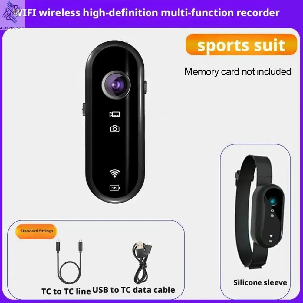 4K Mini Body Camera Portable Wearable Action Camera Hands-Free Waterproof Recording Camcorder For Cycling Motorcycle Vlogging Ai-TechWorld 