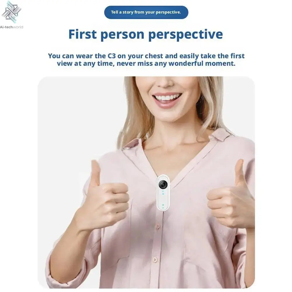 4K Mini Body Camera Portable Wearable Action Camera Hands-Free Waterproof Recording Camcorder For Cycling Motorcycle Vlogging Ai-TechWorld 