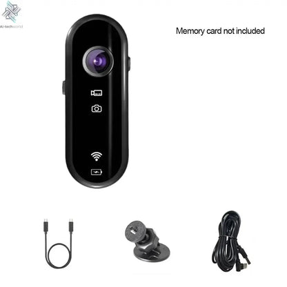 4K Mini Body Camera Portable Wearable Action Camera Hands-Free Waterproof Recording Camcorder For Cycling Motorcycle Vlogging Ai-TechWorld 