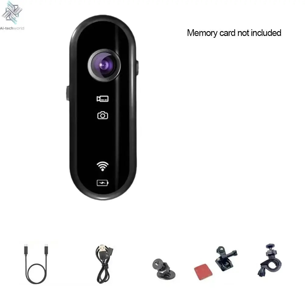 4K Mini Body Camera Portable Wearable Action Camera Hands-Free Waterproof Recording Camcorder For Cycling Motorcycle Vlogging Ai-TechWorld 