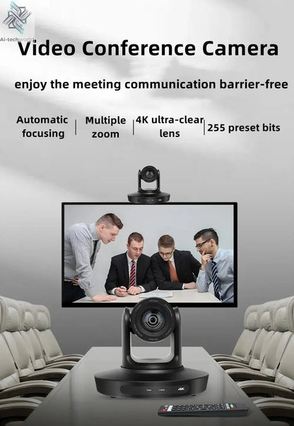 4K 10/20X Conference PTZ Camera LAN POE USB3.0 HDMI for Church Live Streaming Business Meeting Broadcast Youtube - Ai - TechWorld