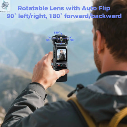 4K Pocket Action Camera Touch Screen Stabilization Sport BodyCam Portable Small Video Recorder Digital Vlog Camera for YouTube Ai-TechWorld 